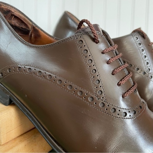 Gucci Unisex Perforated Oxfords in Chocolate Brown Leather *Italy* - Picture 5 of 16